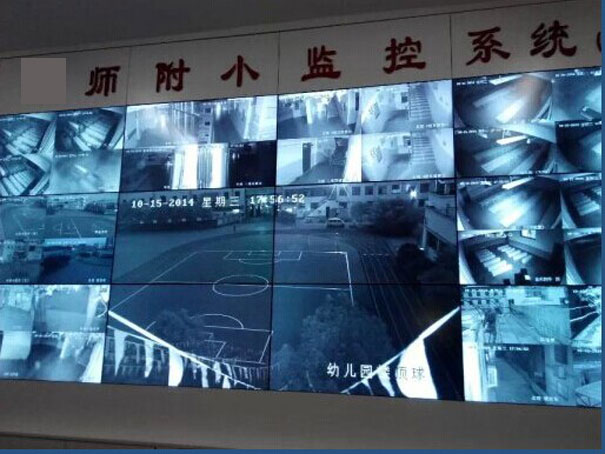 重庆某小学视频监控液晶拼接案例